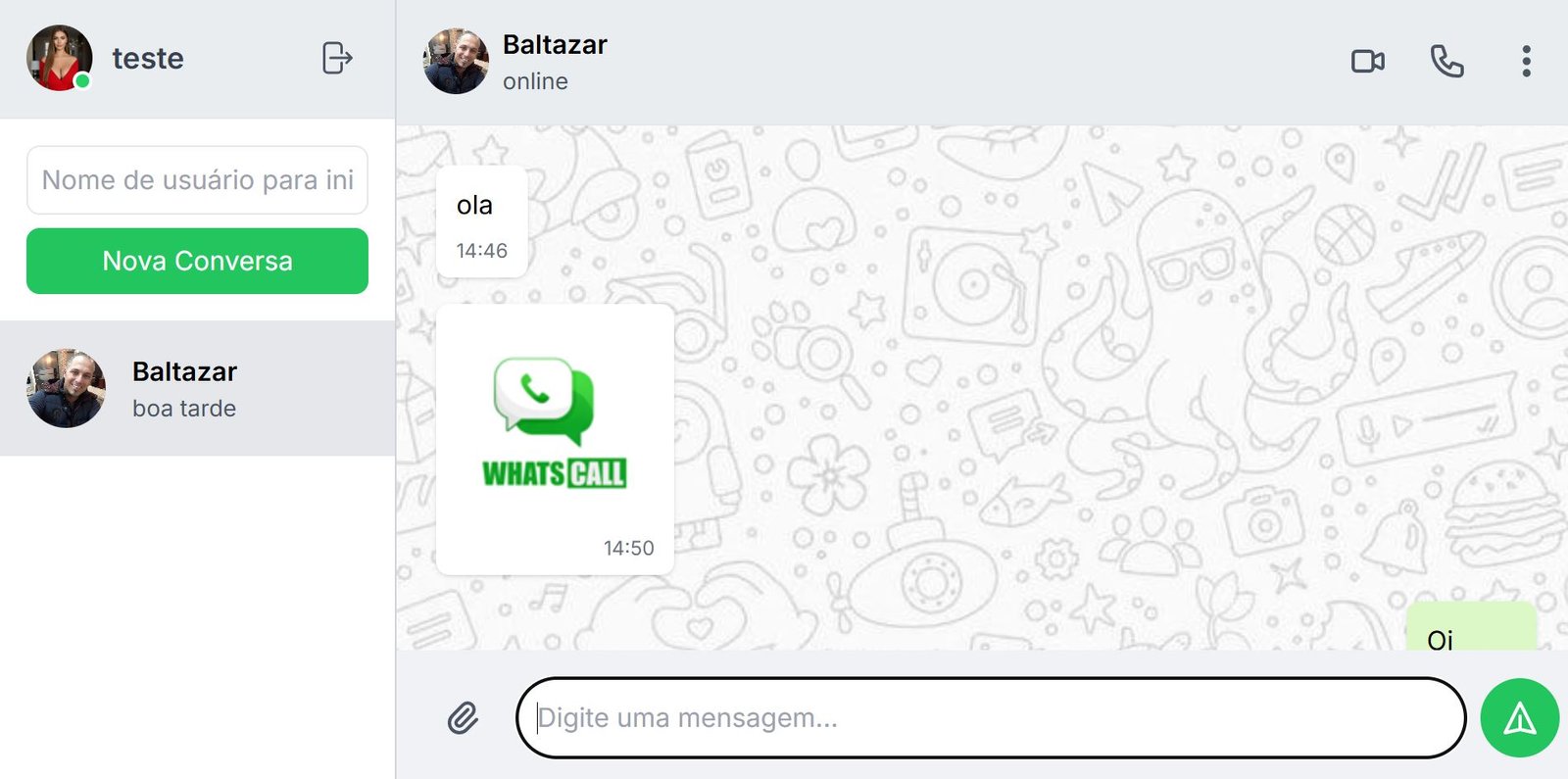 Capa do produto Clone do Whats App liga envia Foto e Faz chamadas de Videos de graça