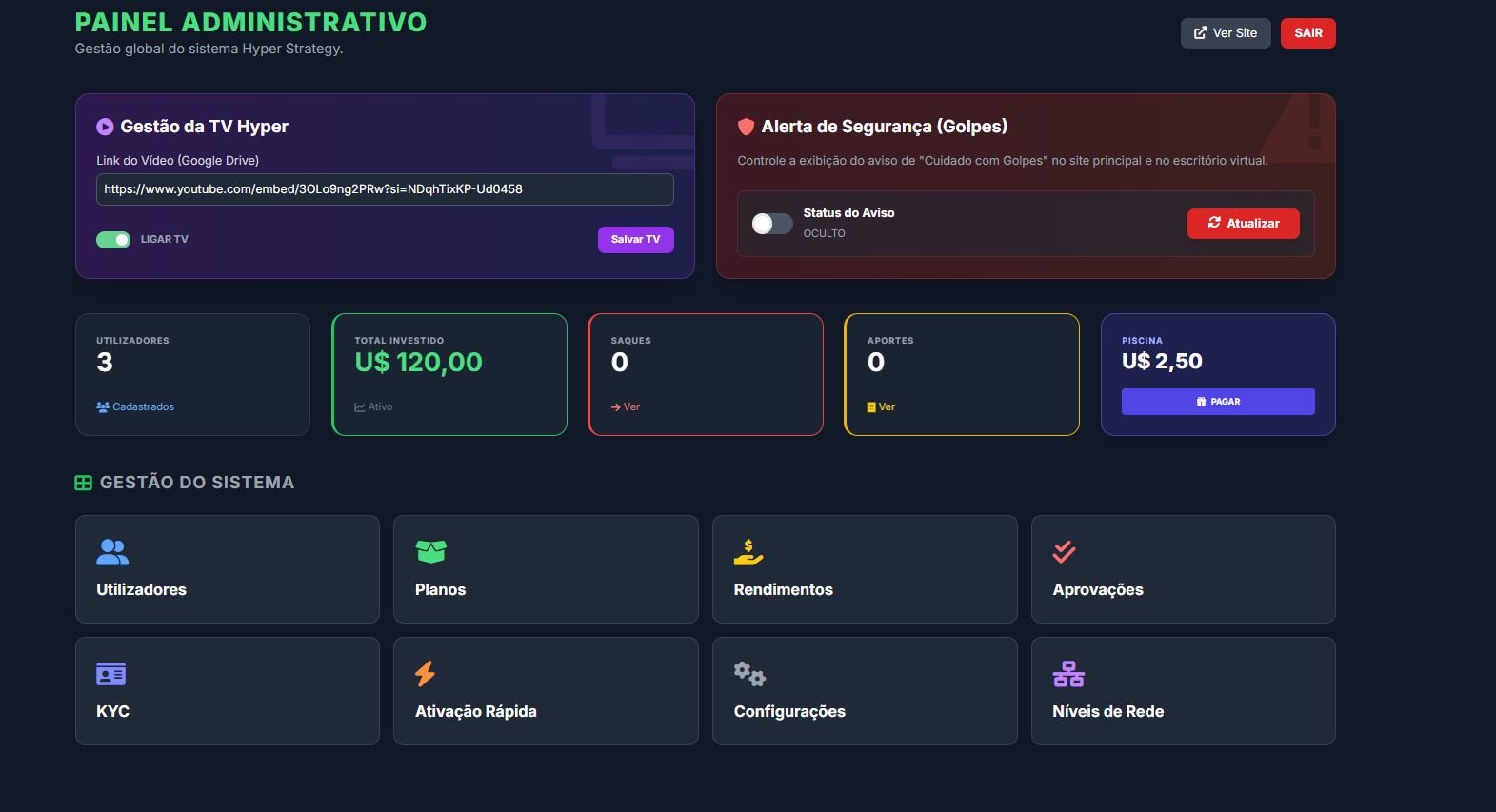 Capa do produto Plataforma de Investimentos e Rendimentos Premium Hiper Fintech